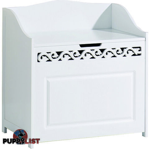 Lure Floor Hamper in WHITE