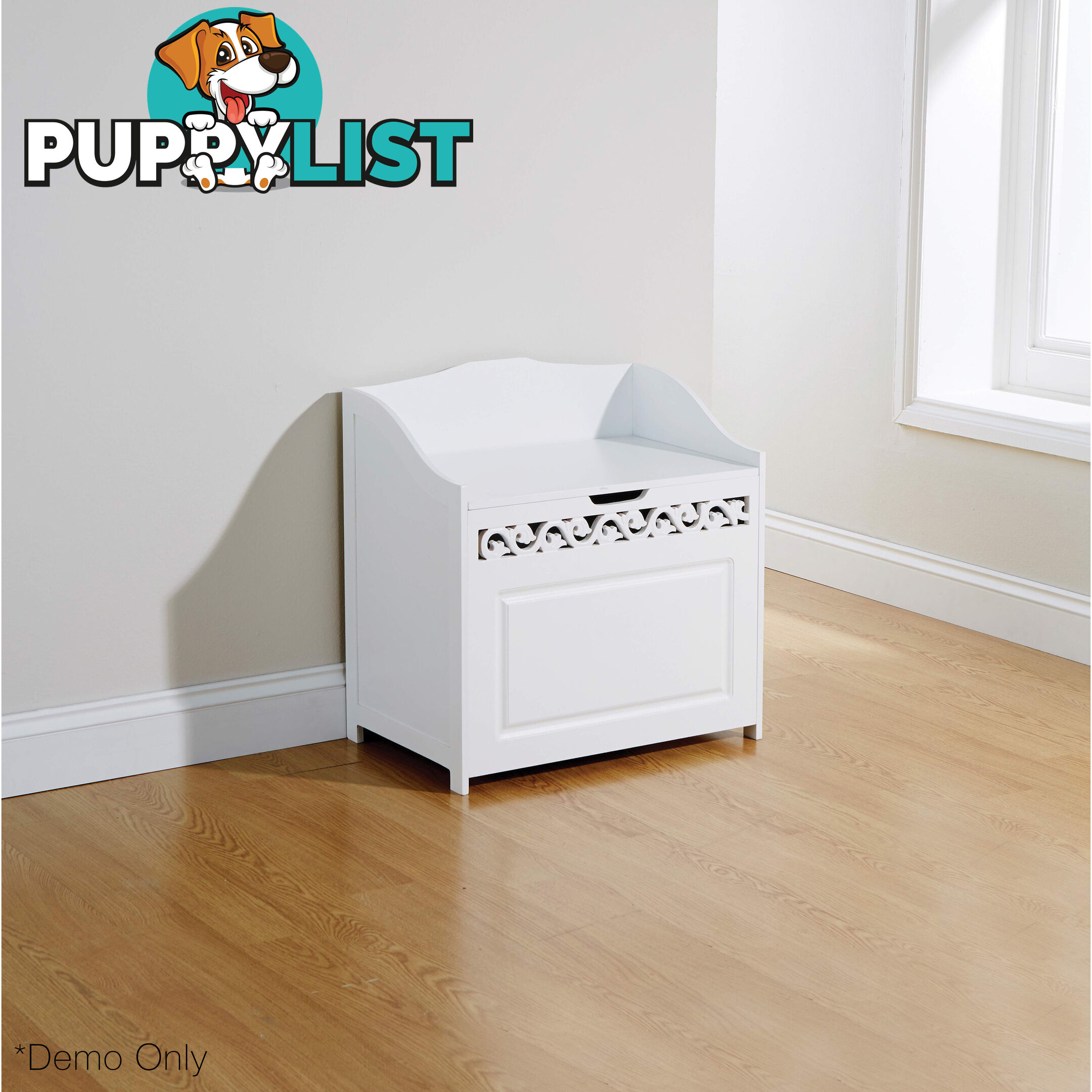 Lure Floor Hamper in WHITE