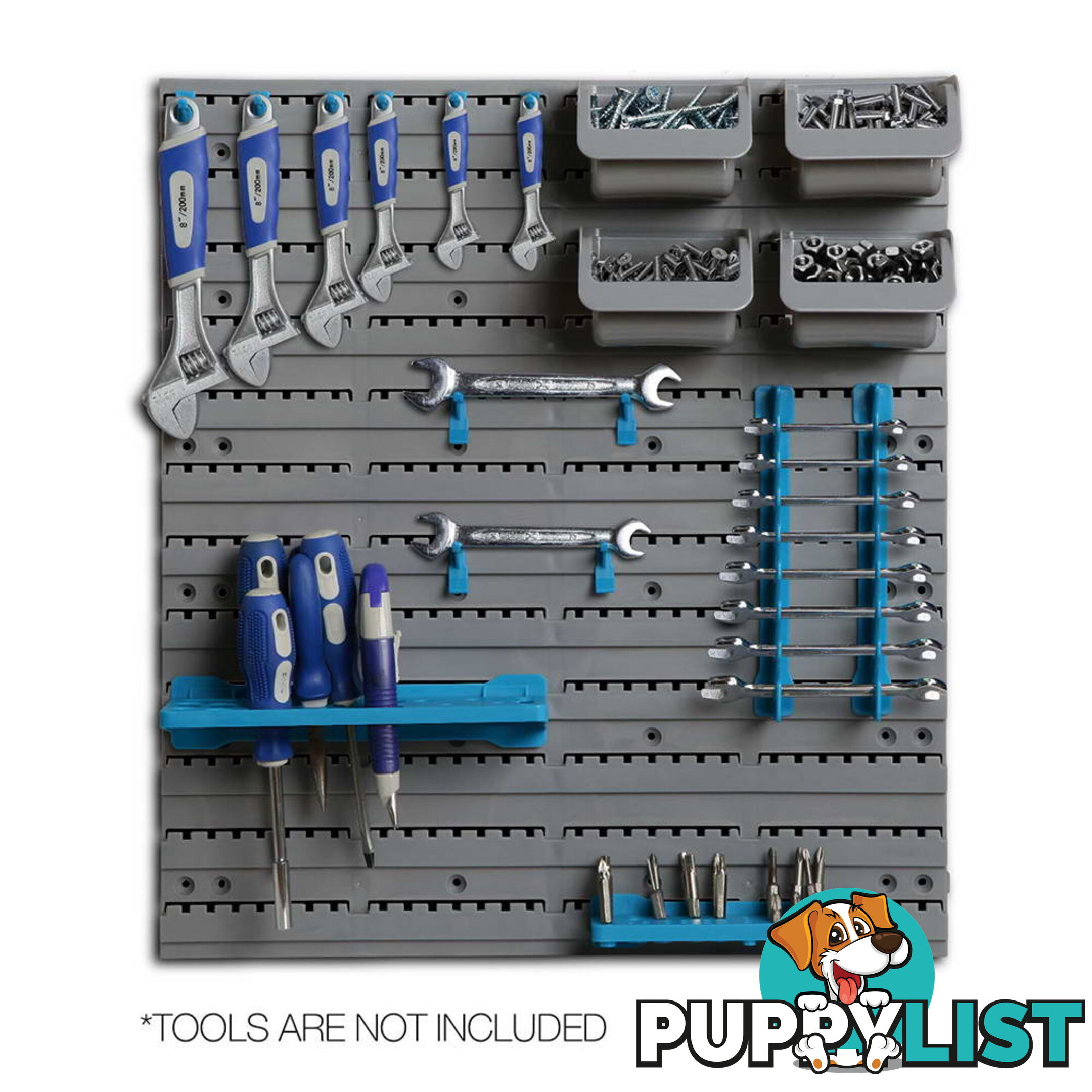 44 Piece Bin Wall Mounted Storage Rack