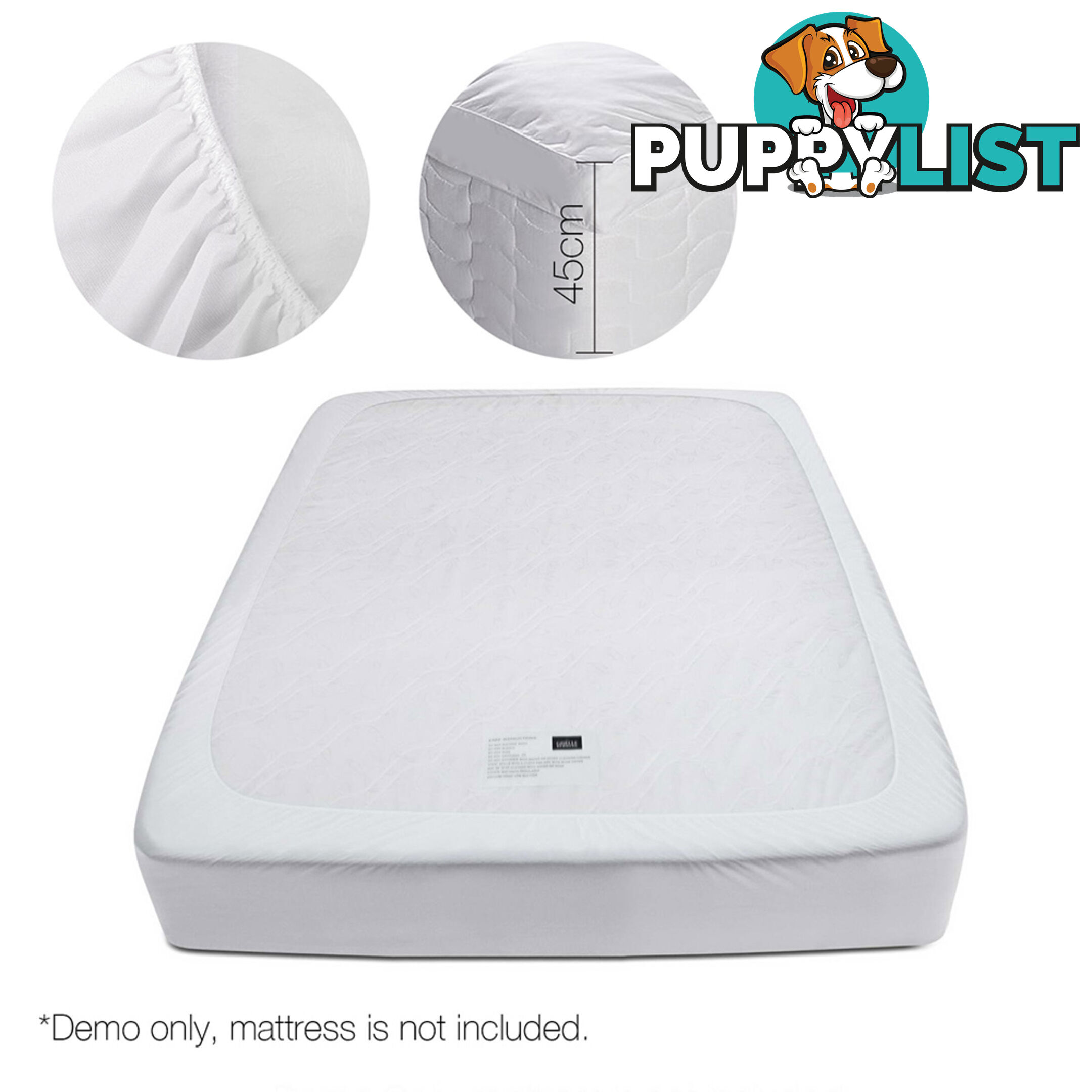 Duck Feather & Down Pillowtop Matress Topper - Queen