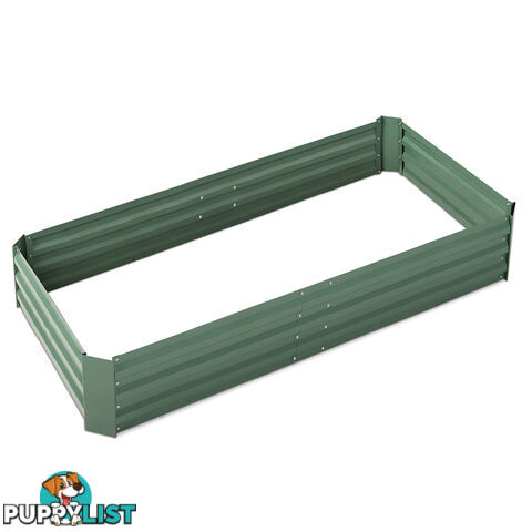 Galvanised Raised Garden Bed - 150 x 90 x 30cm - Green