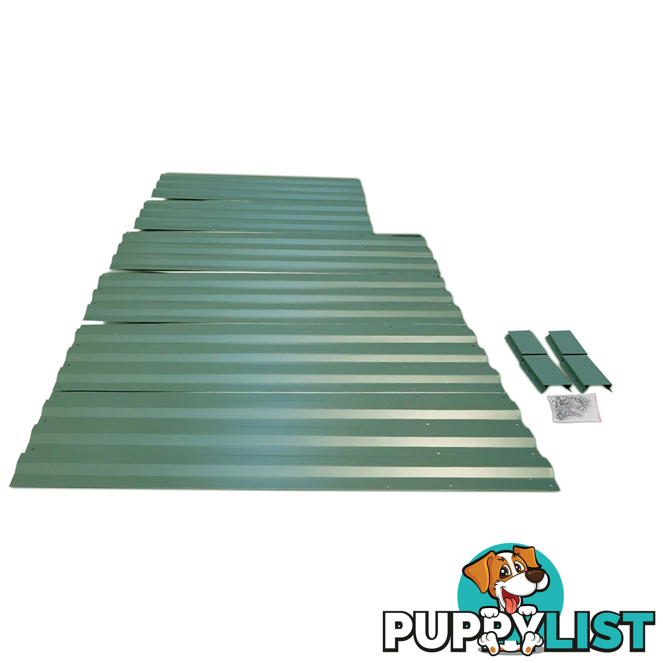 Galvanised Raised Garden Bed - 150 x 90 x 30cm - Green