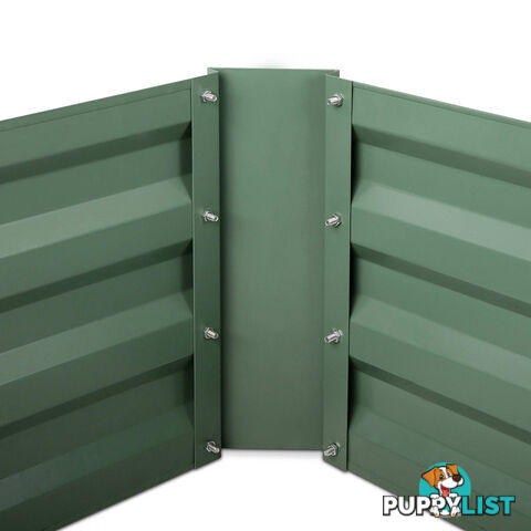 Galvanised Raised Garden Bed - 150 x 90 x 30cm - Green