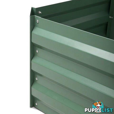 Galvanised Raised Garden Bed - 150 x 90 x 30cm - Green