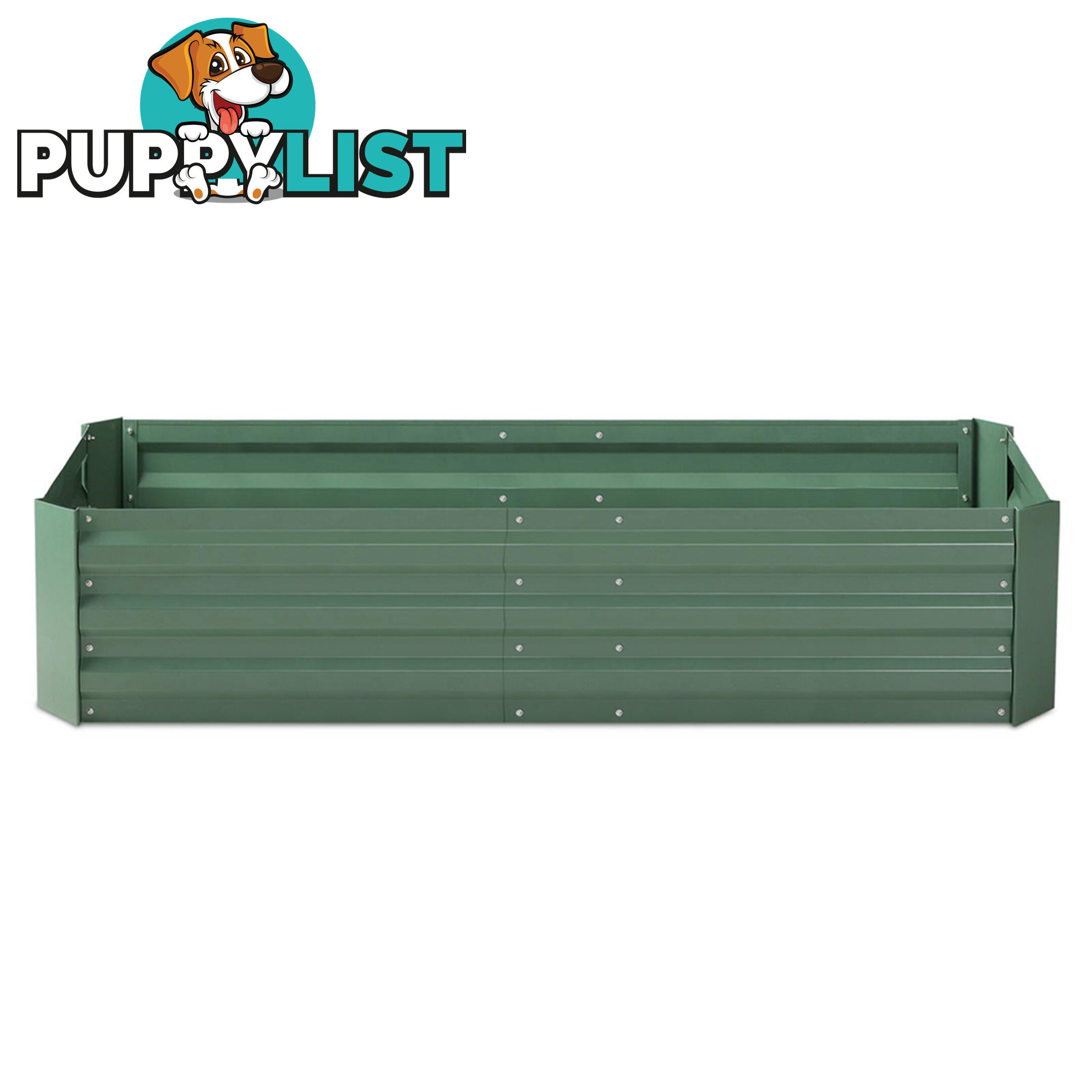 Galvanised Raised Garden Bed - 150 x 90 x 30cm - Green