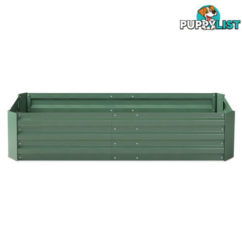 Galvanised Raised Garden Bed - 150 x 90 x 30cm - Green