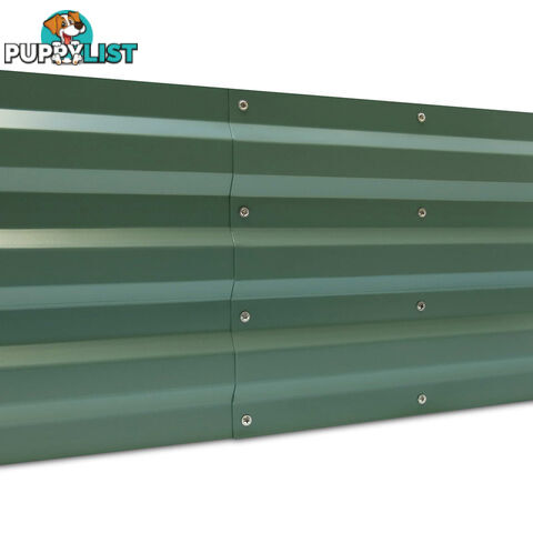 Galvanised Raised Garden Bed - 150 x 90 x 30cm - Green