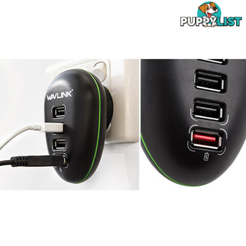 Portable 4 Port USB Charge Station including a 2.4A Fast-charging Port