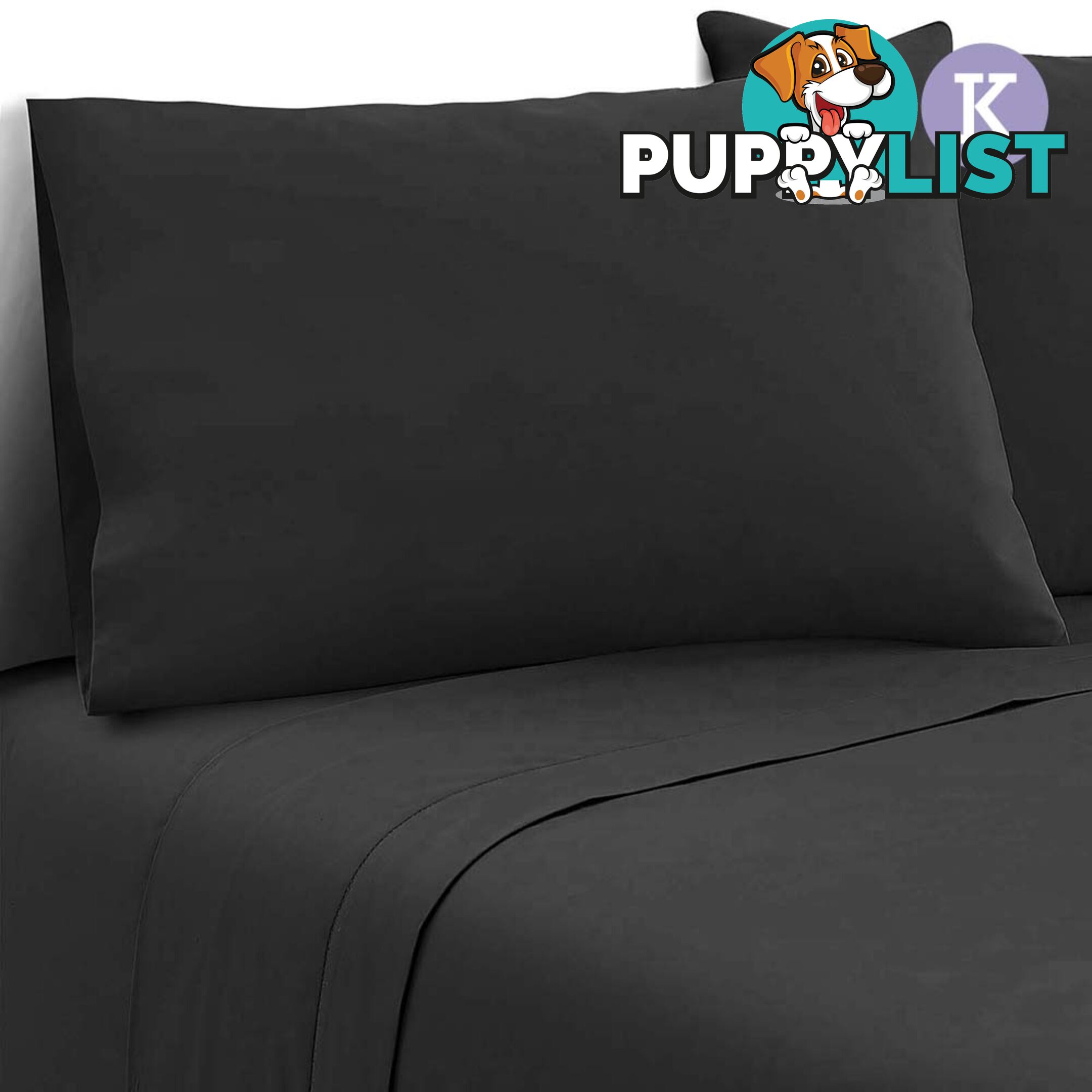 4 Piece Microfibre Sheet Set King _ÑÐ Black