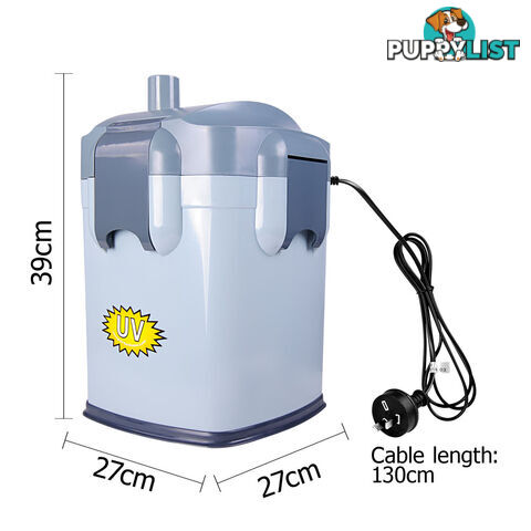 1800LPH Aquarium Fish Tank External Canister Water Filter w/ UV Bulb