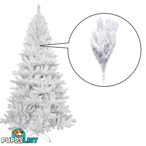 1.8M Christmas Tree With Decorations - White