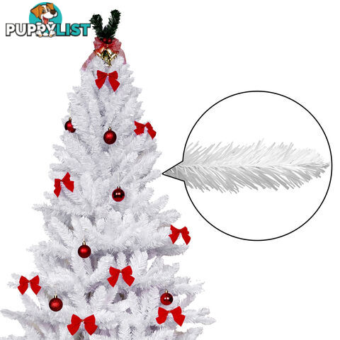 1.8M Christmas Tree With Decorations - White