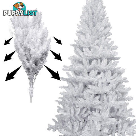 1.8M Christmas Tree With Decorations - White