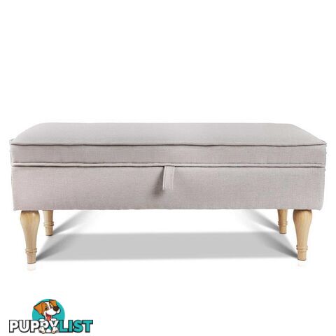 Linen Fabric Storage Ottoman _ÑÐ Beige