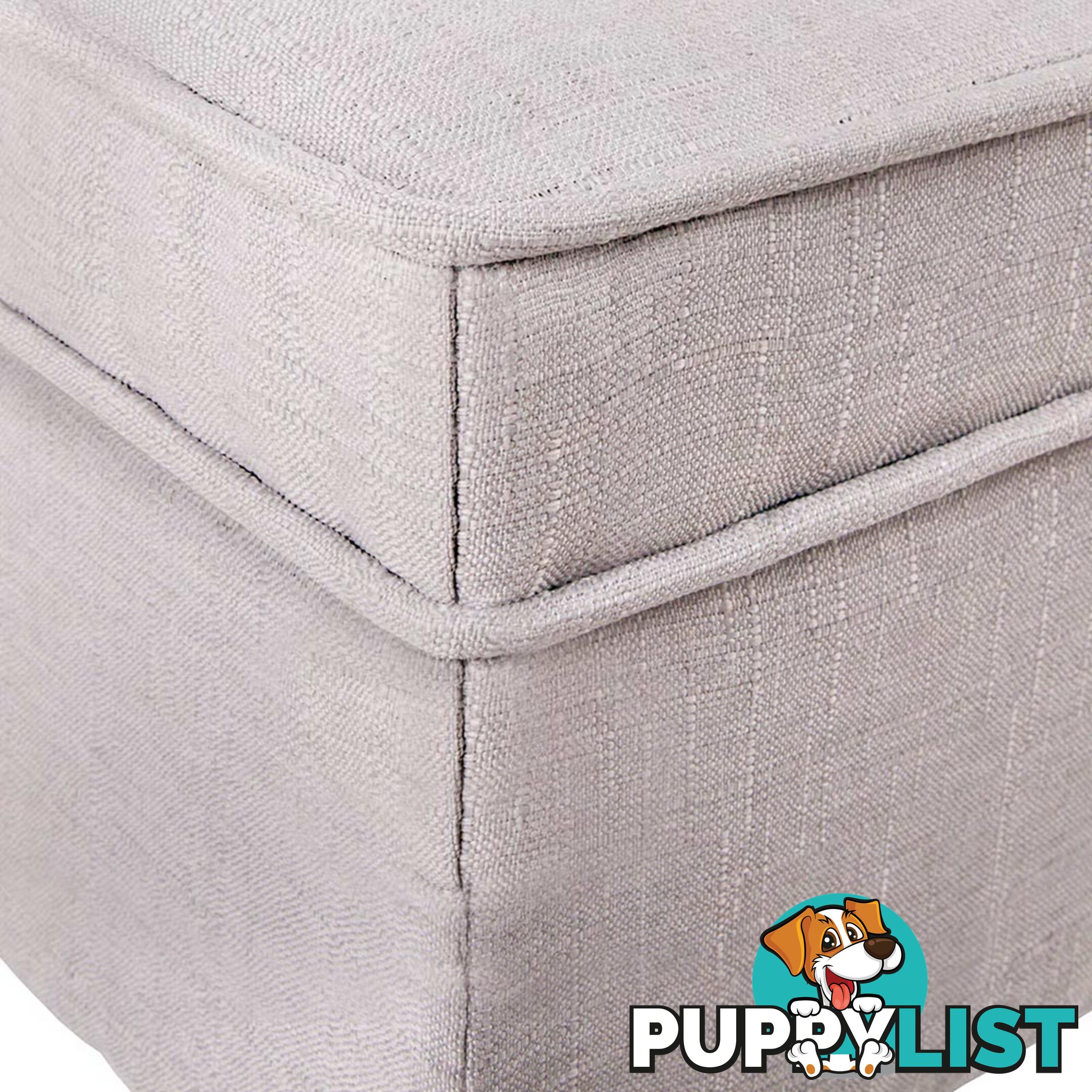 Linen Fabric Storage Ottoman _ÑÐ Beige