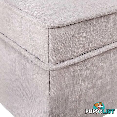 Linen Fabric Storage Ottoman _ÑÐ Beige