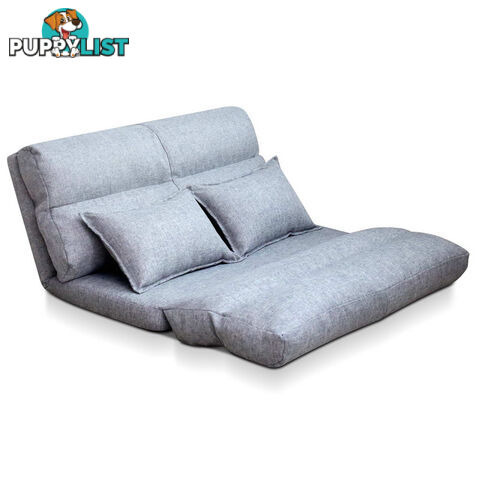 Double Size Adjustable Lounge Sofa - 5 positions Grey