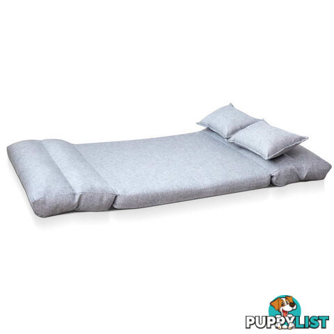 Double Size Adjustable Lounge Sofa - 5 positions Grey