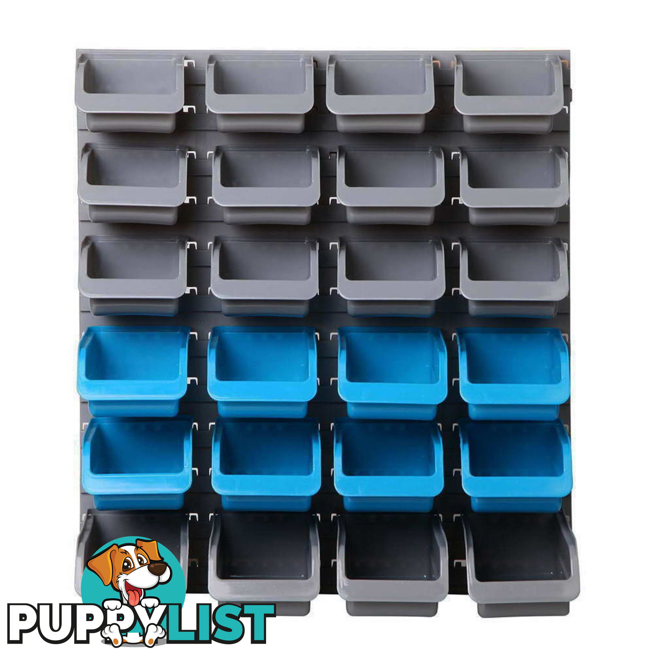 48 Piece Bin Wall Mounted Storage Rack