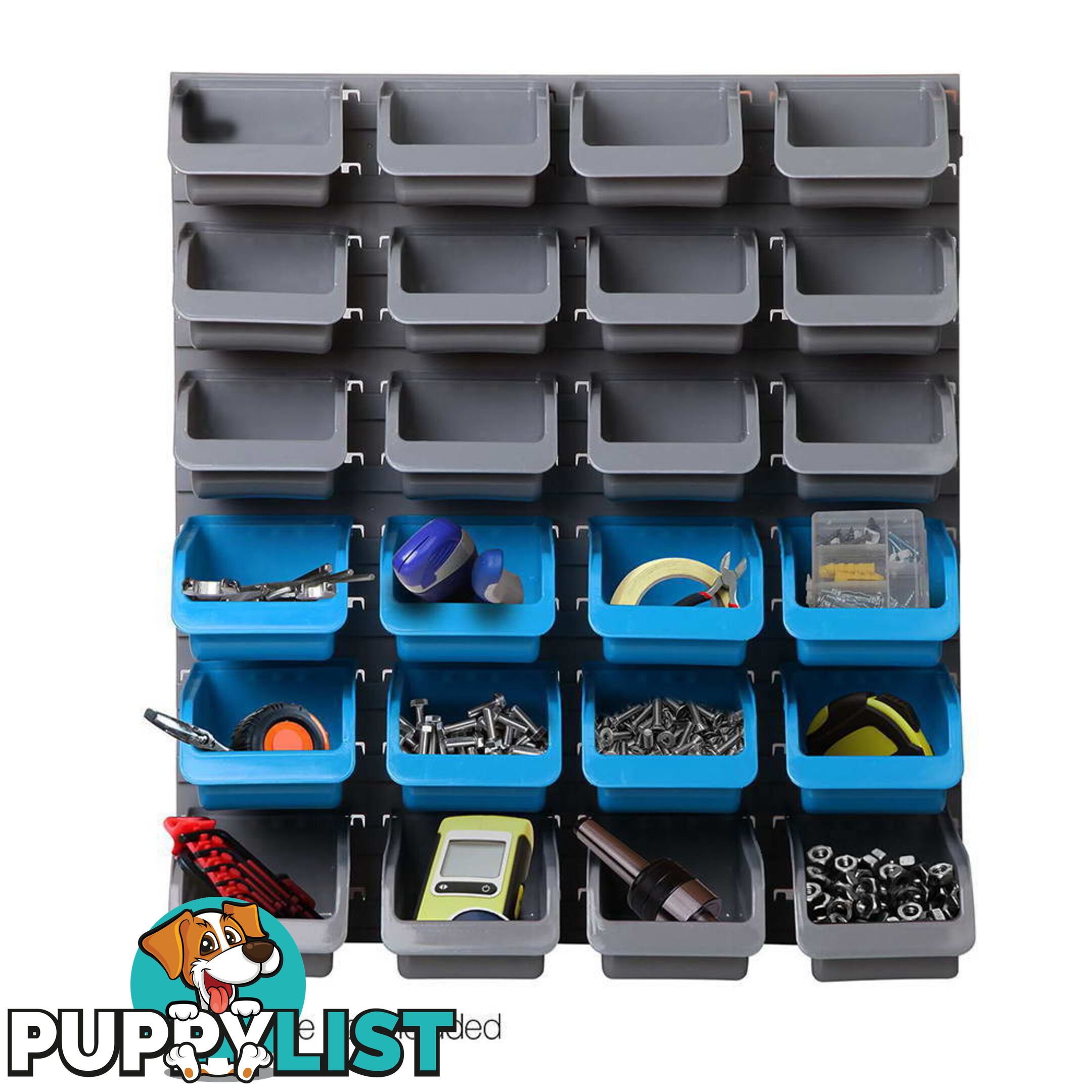 48 Piece Bin Wall Mounted Storage Rack