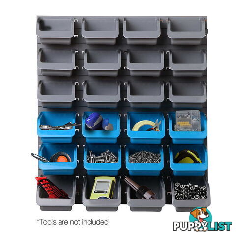 48 Piece Bin Wall Mounted Storage Rack