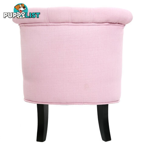 Lorraine Chair French Provincial Kid Fabric Sofa Pastel Pink