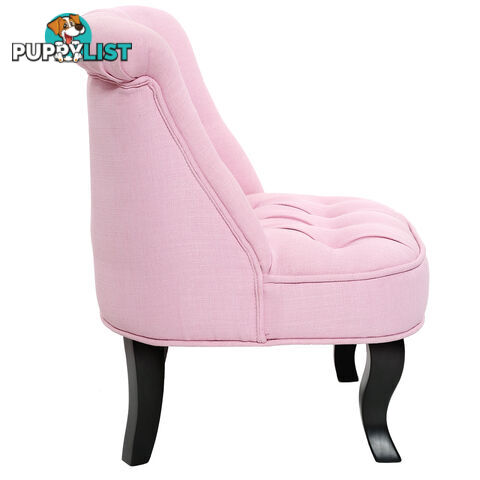 Lorraine Chair French Provincial Kid Fabric Sofa Pastel Pink