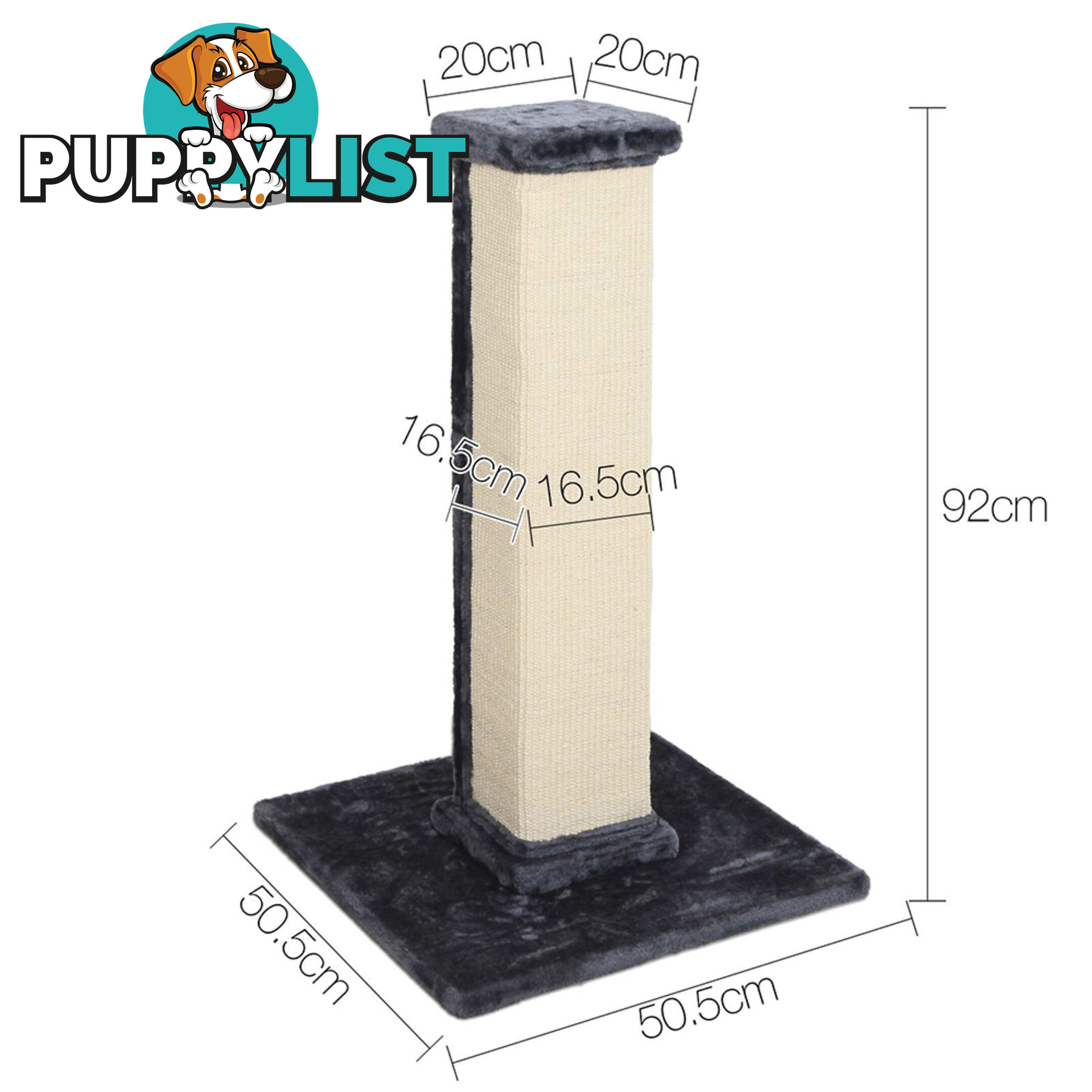 Non-toxic Sisal Cat Scratching Post - 92cm