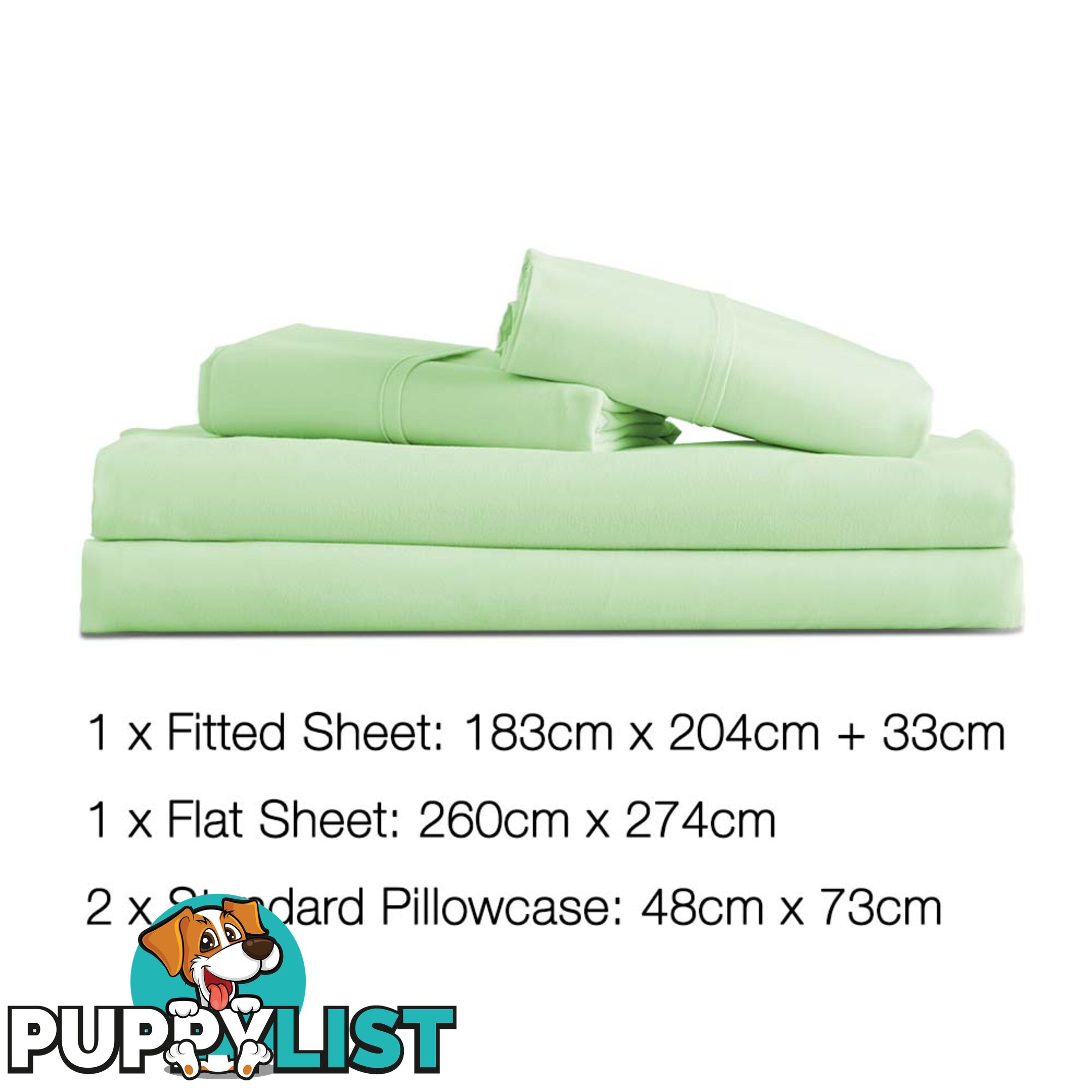 4 Piece Microfibre Sheet Set King _ÑÐ Green