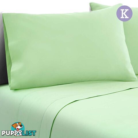 4 Piece Microfibre Sheet Set King _ÑÐ Green