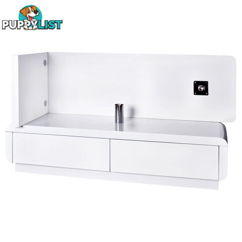 High Gloss Adjustable TV Stand Entertainment Unit Drawers White