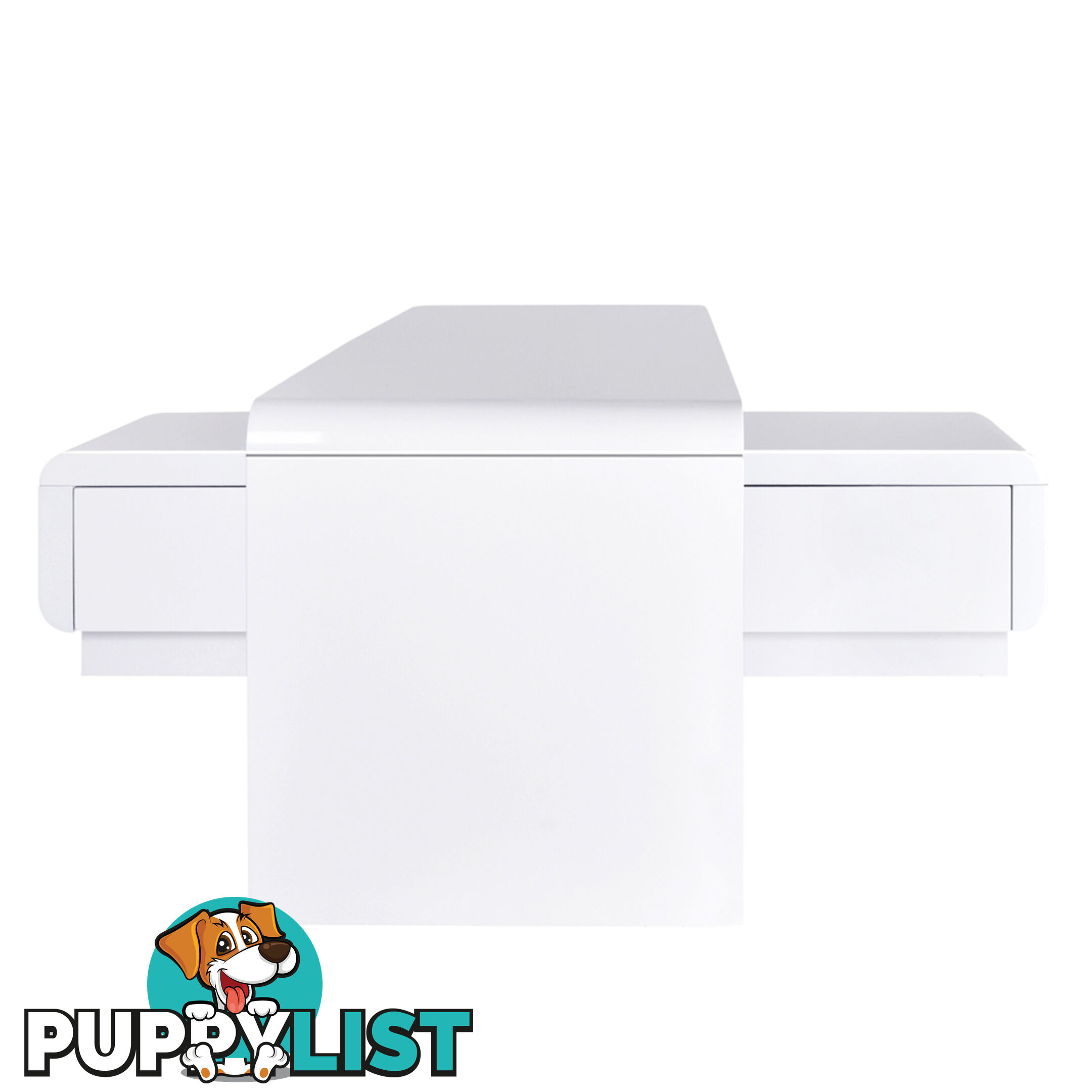 High Gloss Adjustable TV Stand Entertainment Unit Drawers White