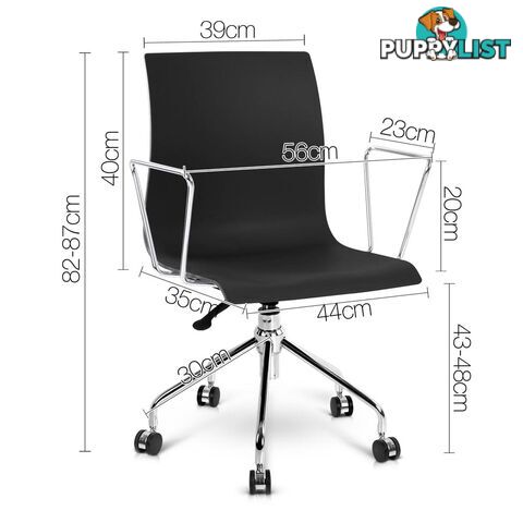 Modern Office Chair with Armrests Black