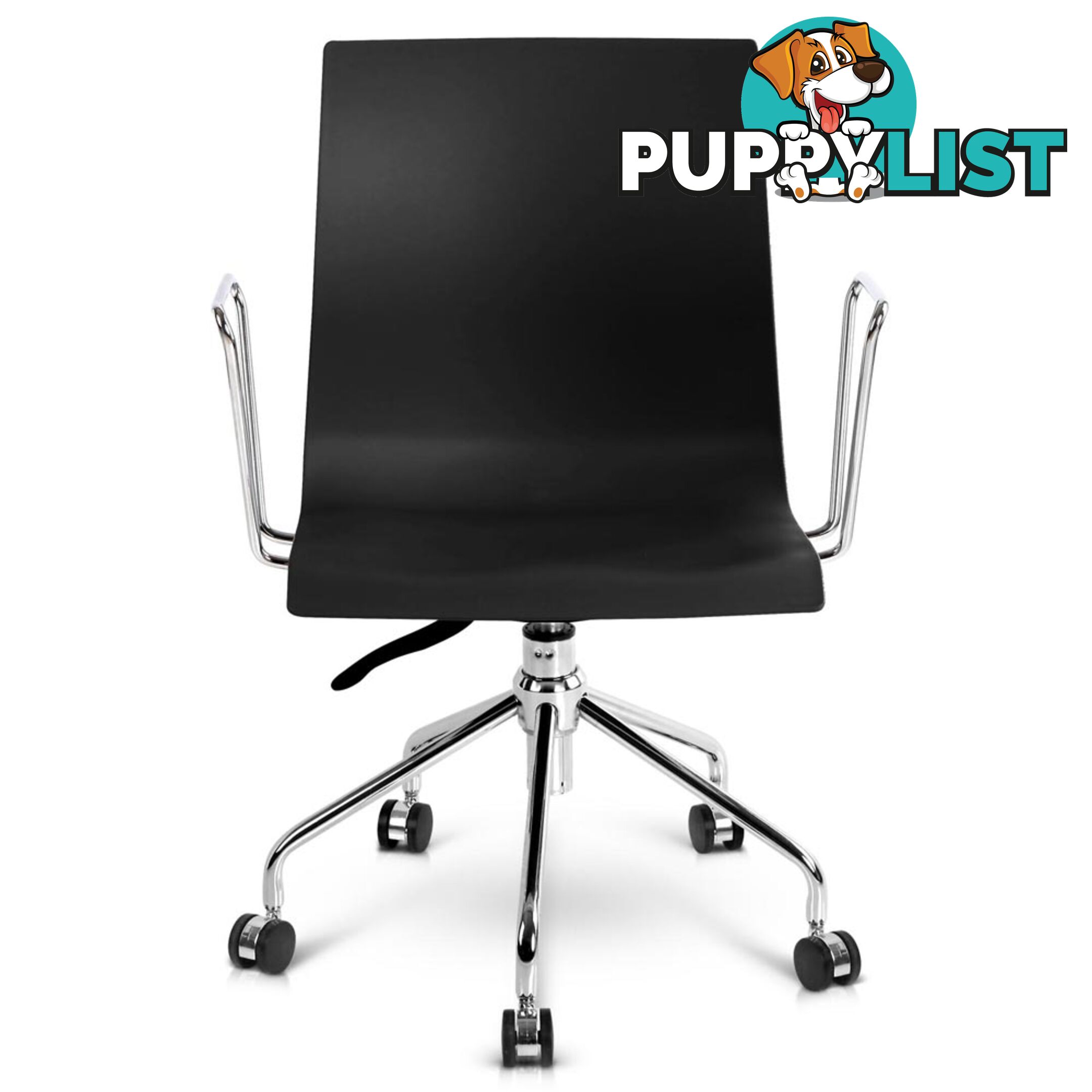 Modern Office Chair with Armrests Black