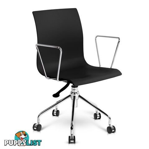 Modern Office Chair with Armrests Black