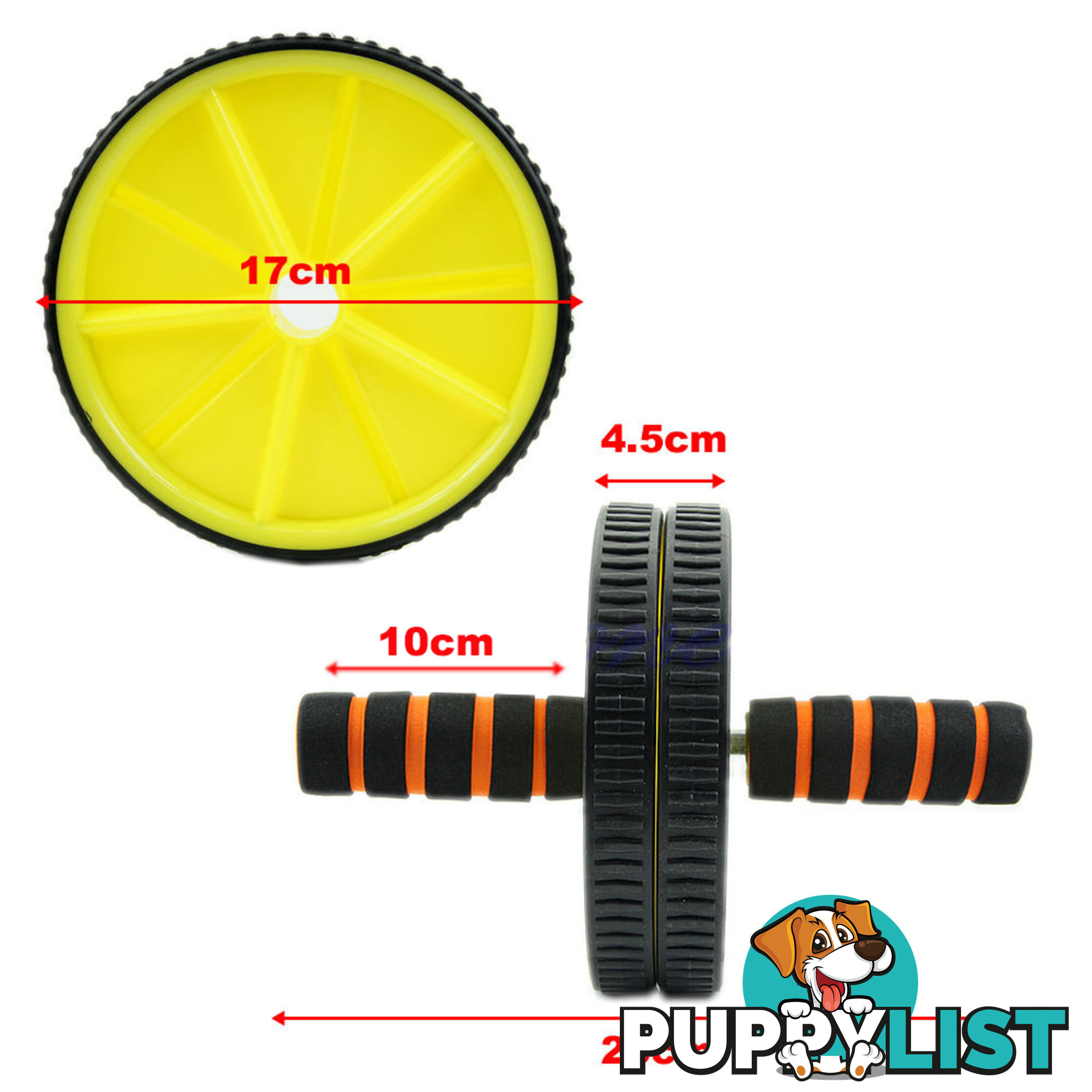 ABS Abdominal Exercise Wheel Gym Fitness Machine Body Strength Traning Roller