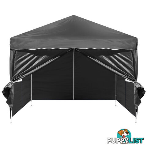 3m x 3m Folding Garden Outdoor Gazebo Marquee Black