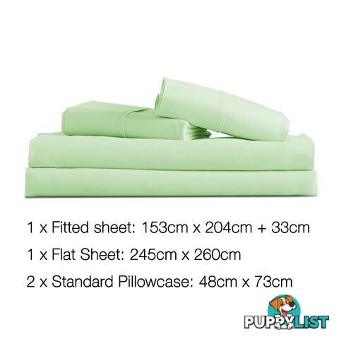 4 Piece Microfibre Sheet Set Queen _ÑÐ Green