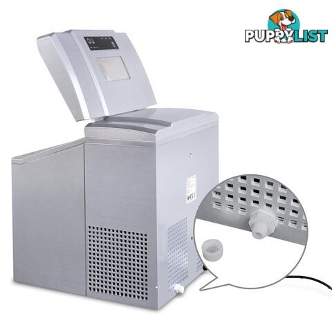 Portable Ice Cube Maker Machine Silver 3.2L