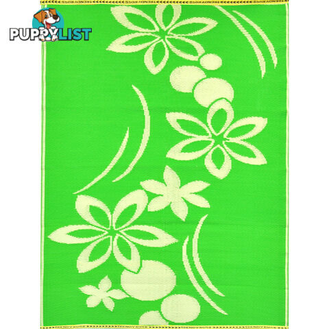 Flower Rug Green & Cream 150x240cm