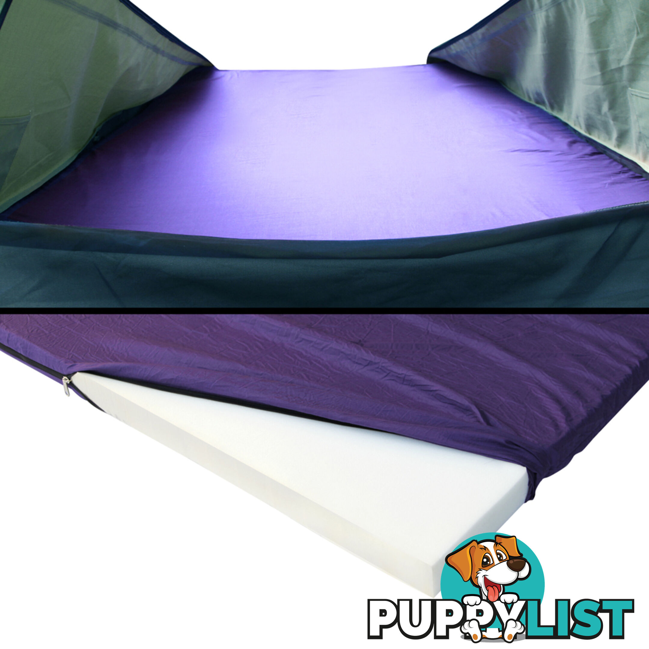 Double Camping Canvas Swag Tent Celadon w/ Air Pillow