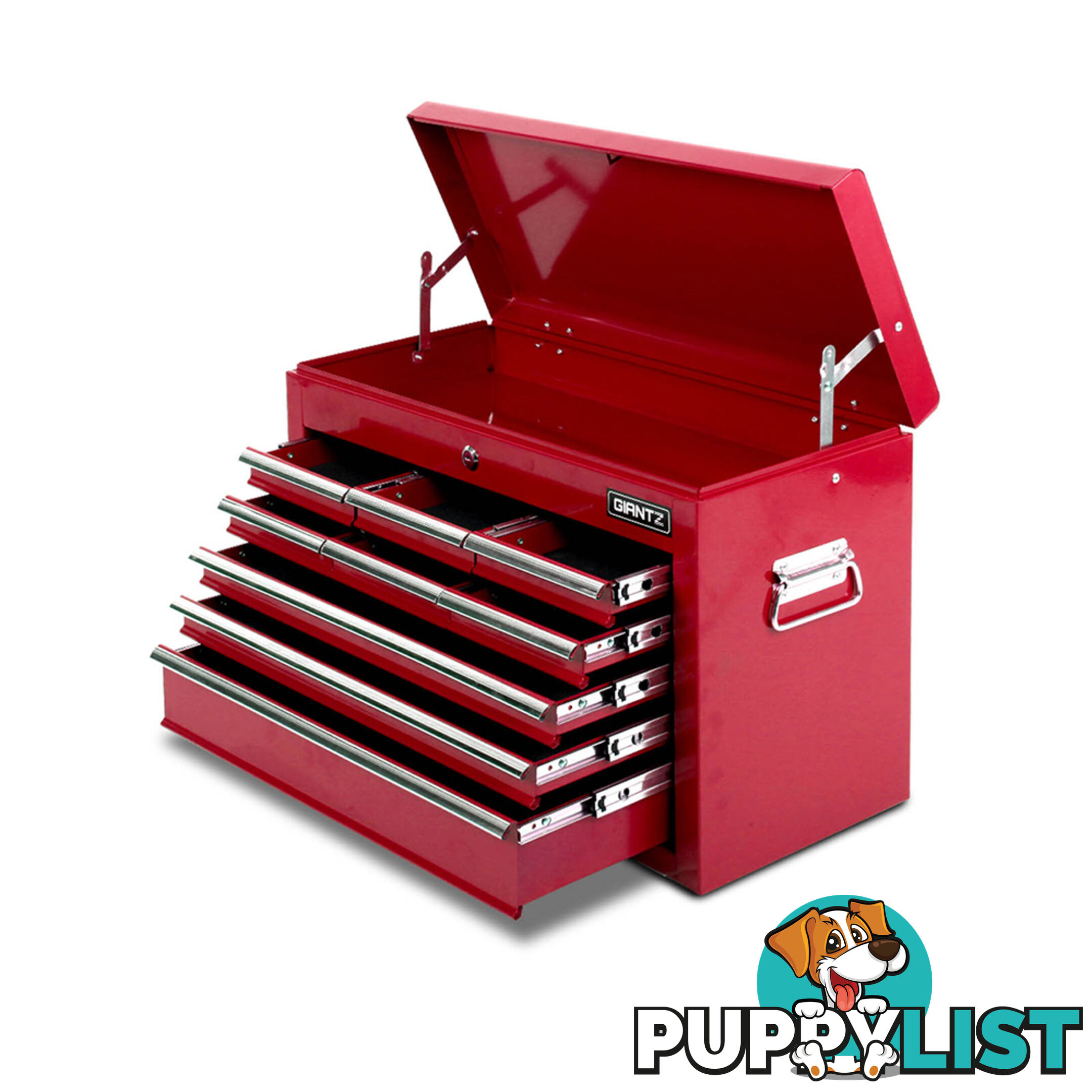 9 Drawers Tool Box Chest Red