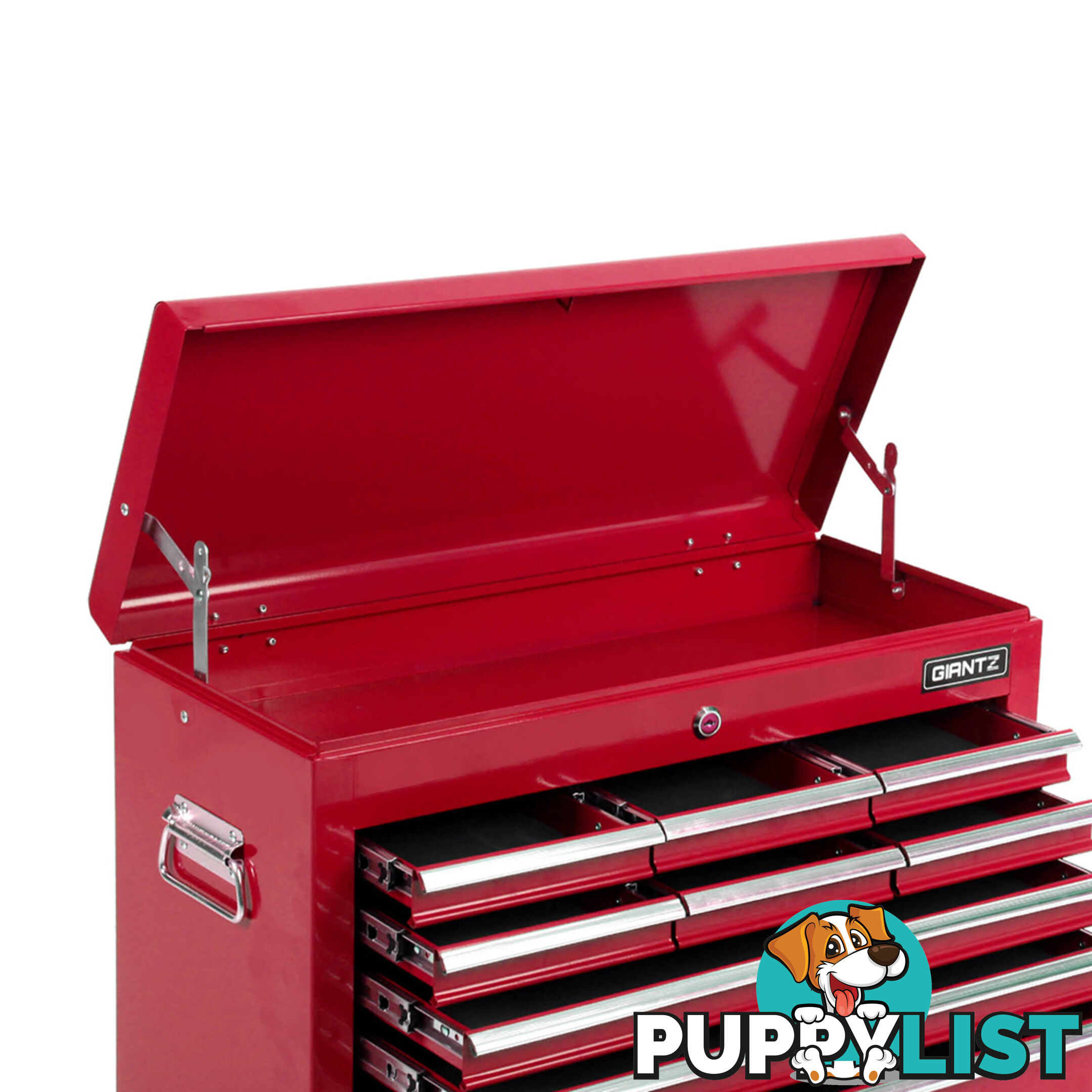 9 Drawers Tool Box Chest Red