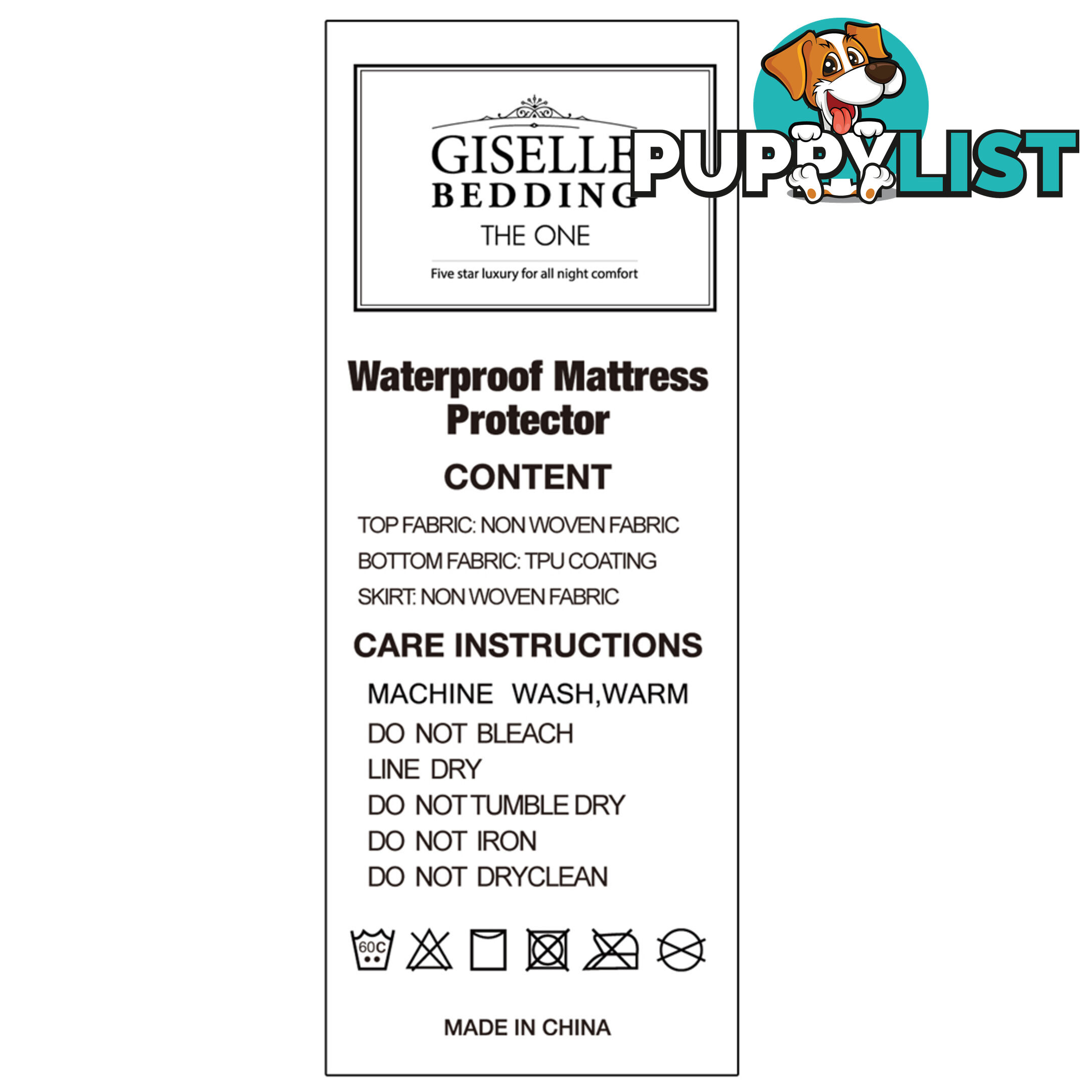 Waterproof Non-Woven Mattress Protector - Double