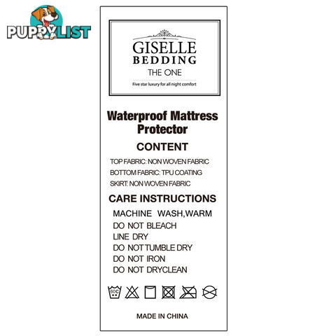 Waterproof Non-Woven Mattress Protector - Double