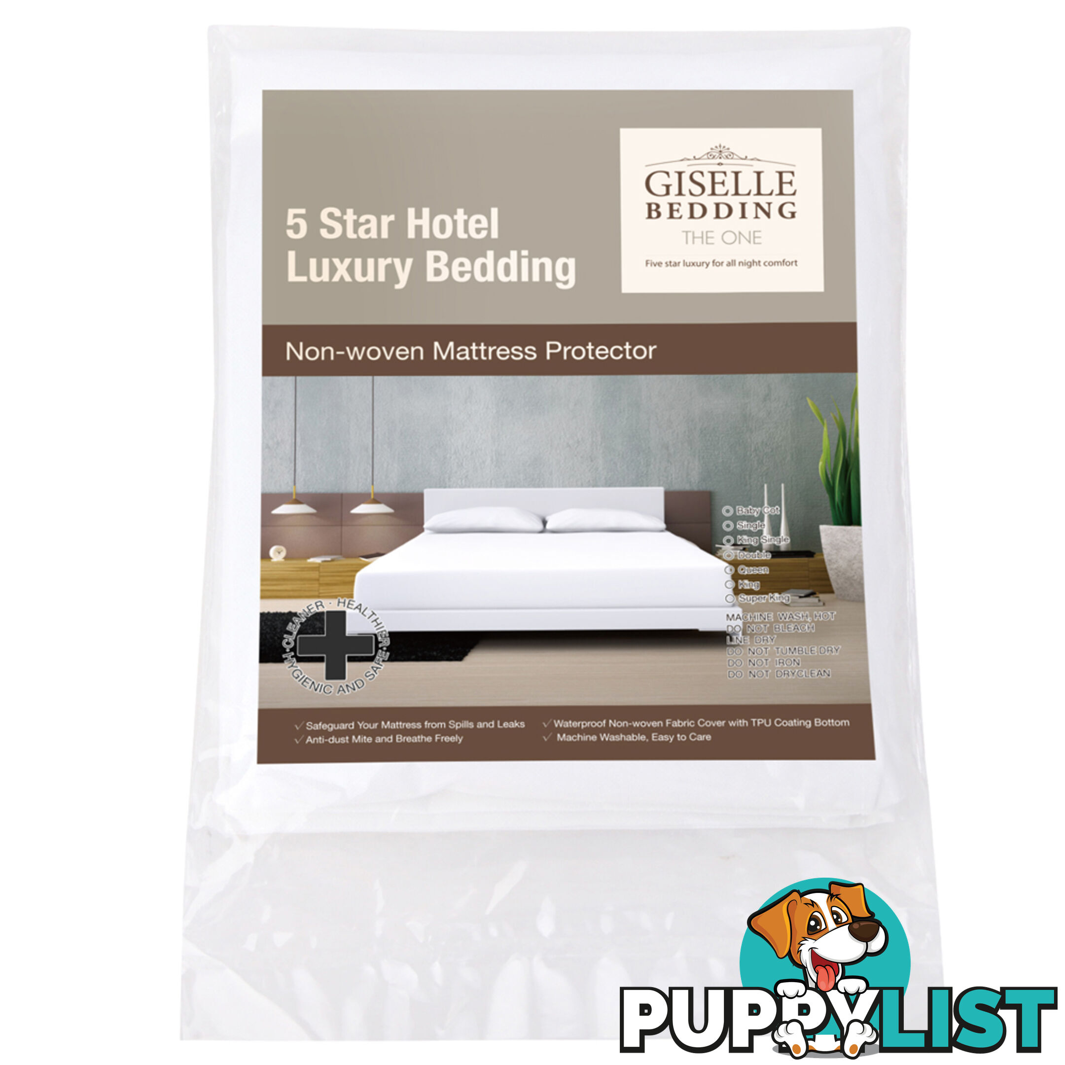 Waterproof Non-Woven Mattress Protector - Double