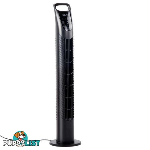 3 Speed Tower Fan  with Remote Control - Black