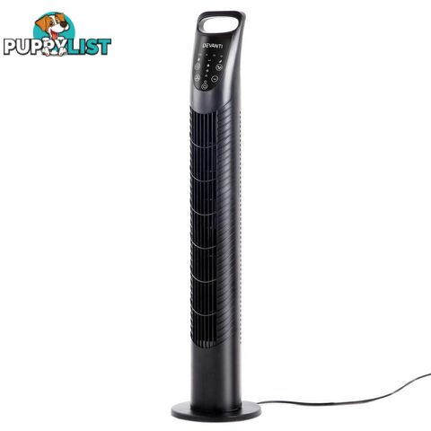 3 Speed Tower Fan  with Remote Control - Black