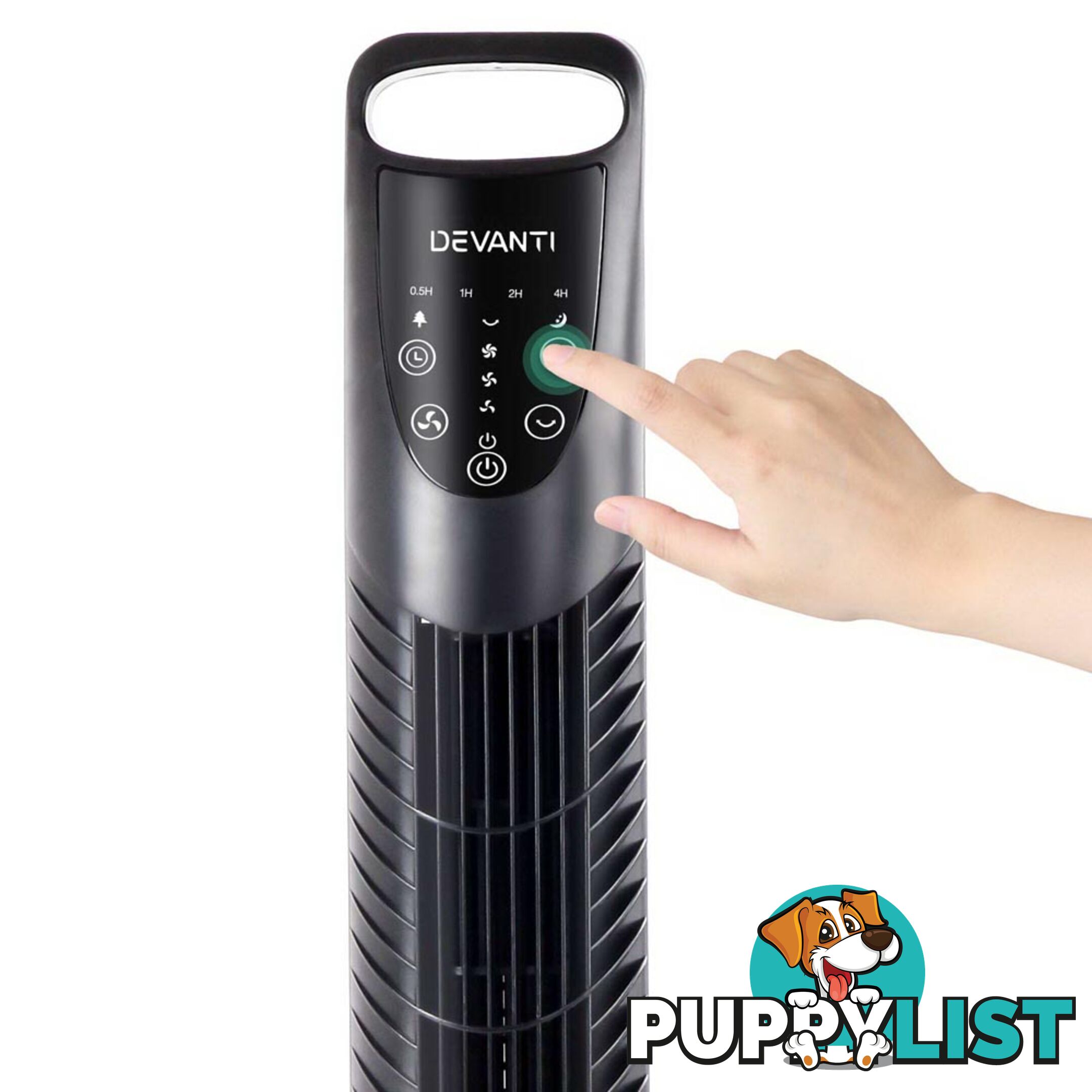 3 Speed Tower Fan  with Remote Control - Black