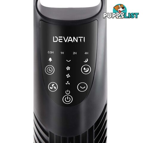 3 Speed Tower Fan  with Remote Control - Black